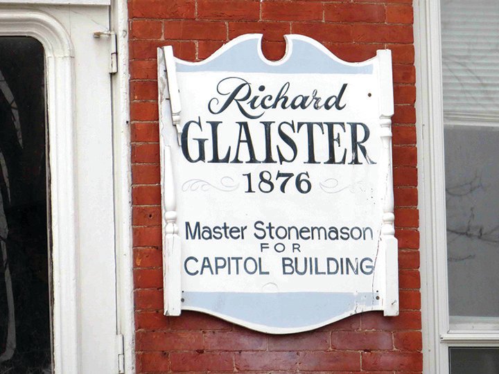 Glaister House sign.