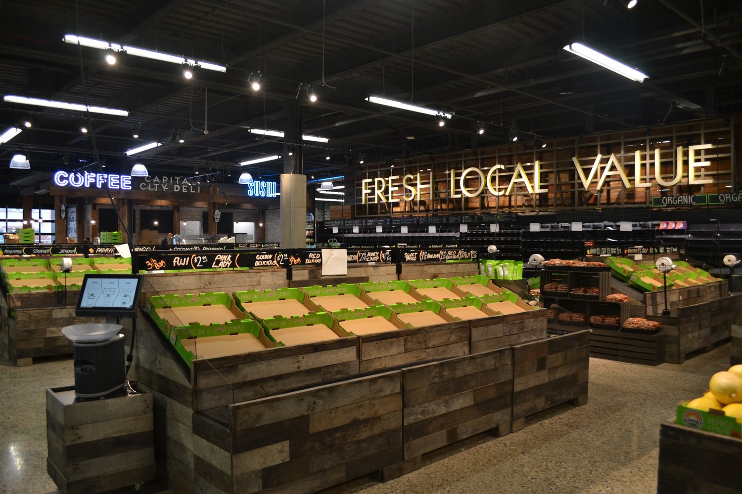 The produce section of Capital City Market.